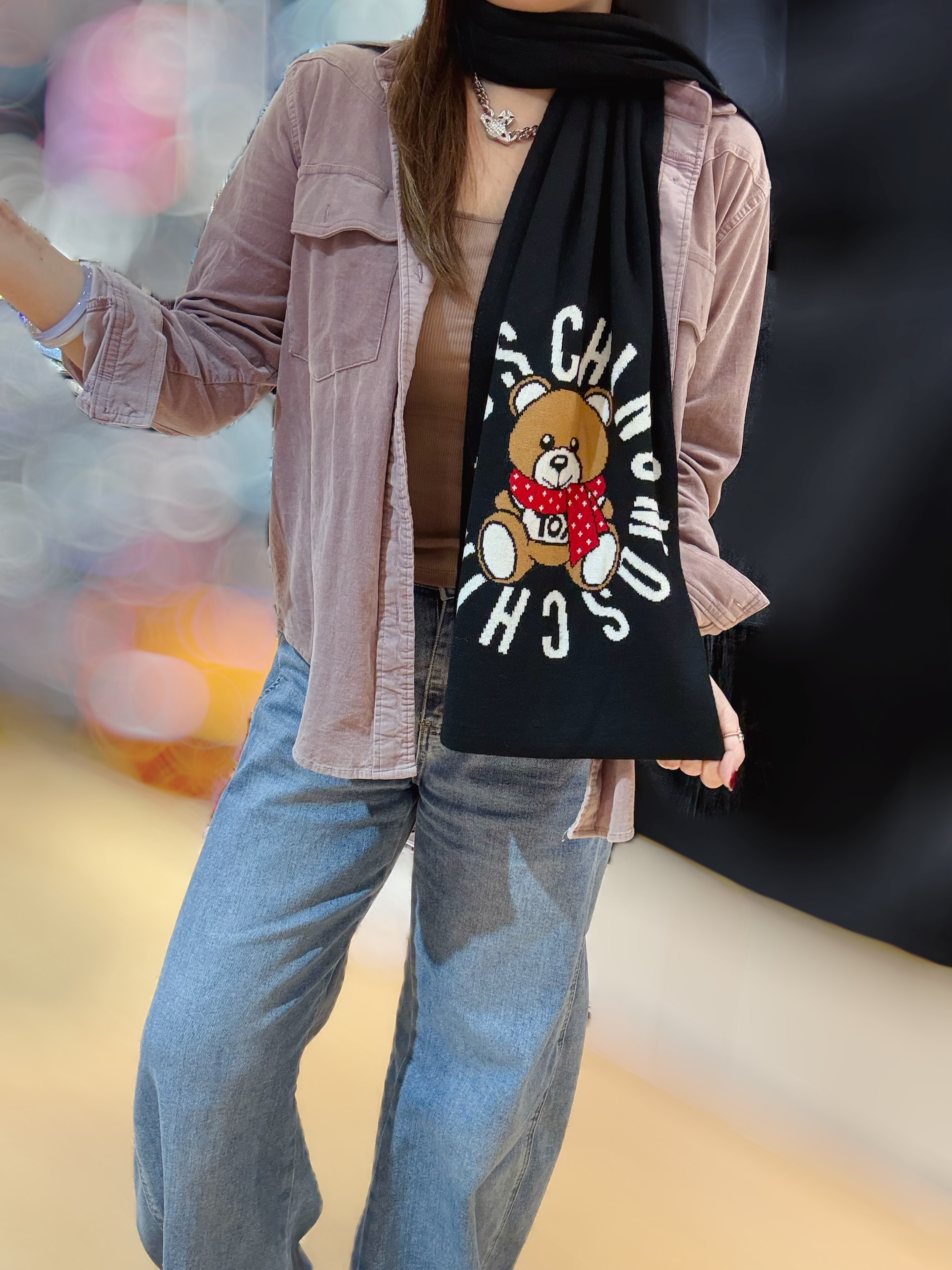 Moschino scarf bear/30673/blk