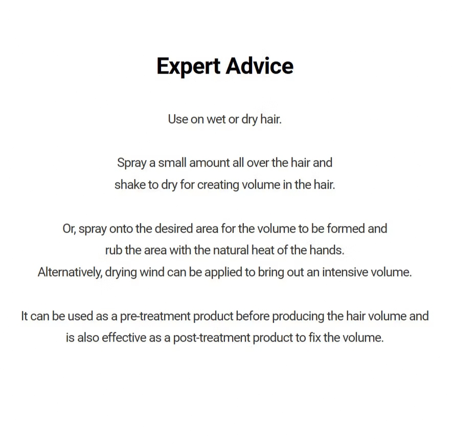 KHA01 CHAHONG:  Fix Volume Hair Spray - Salon Styling Mist- 150ML