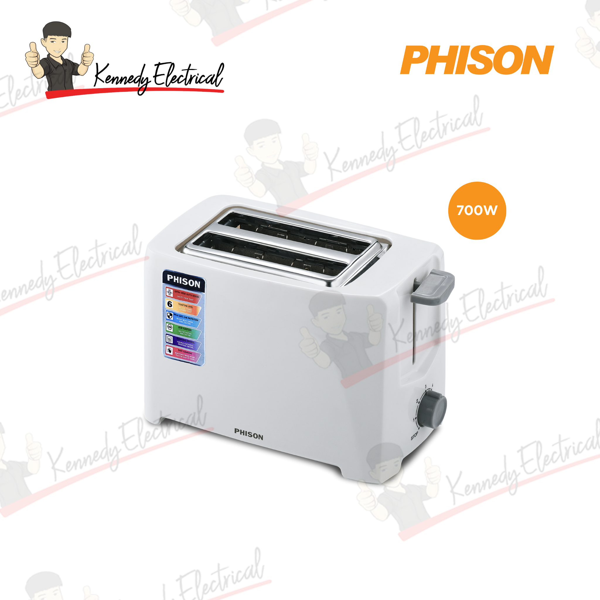 Phison 700W Bread Toaster PTO-1703