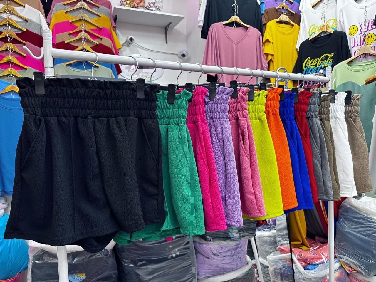 CHD05 高腰显瘦糖果色短裤