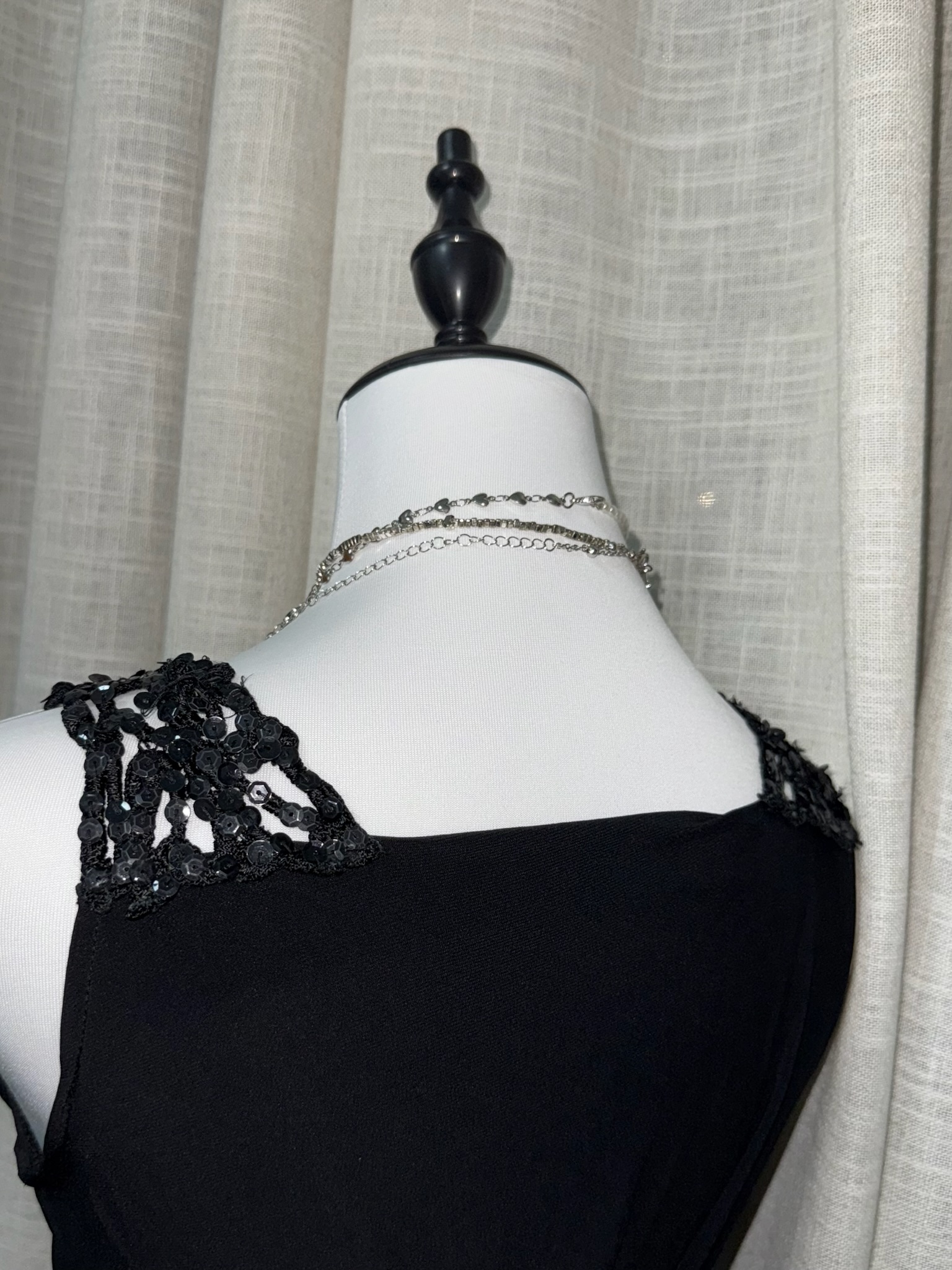 Surplice V-Neck Floral Trim Cocktail Dress