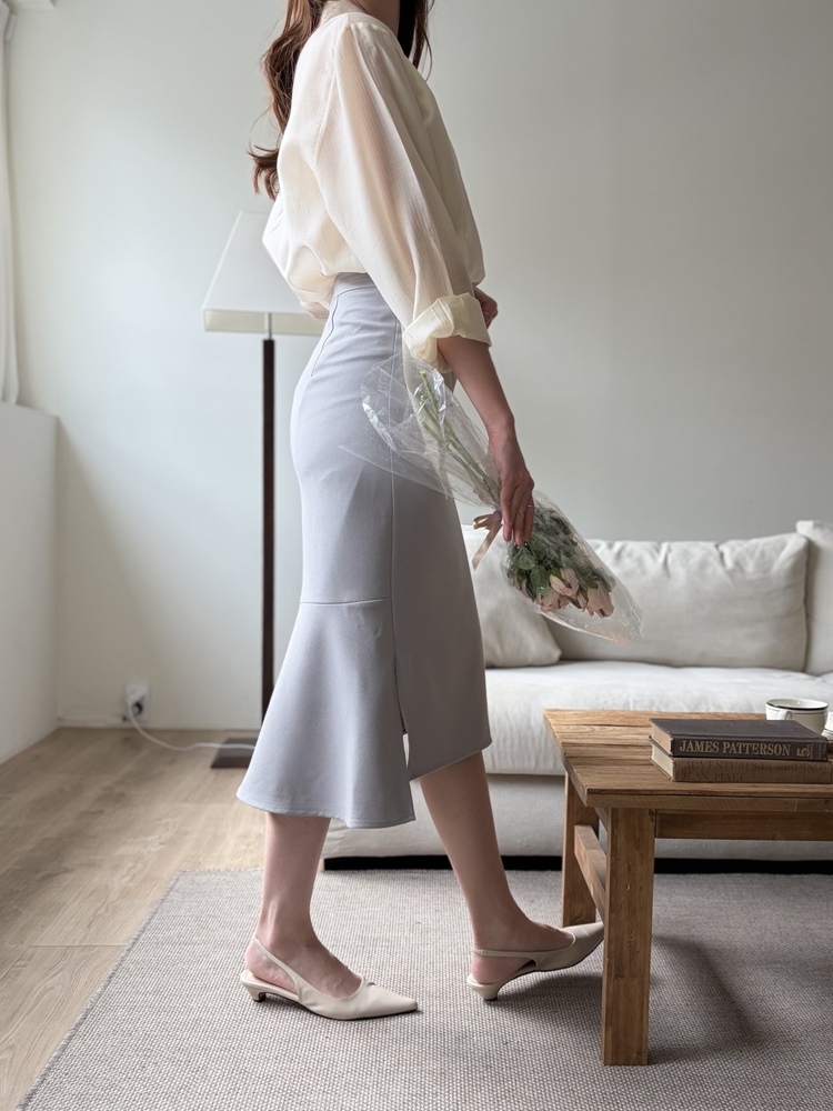 Pastel Mermaid Skirt (Misty Blue)