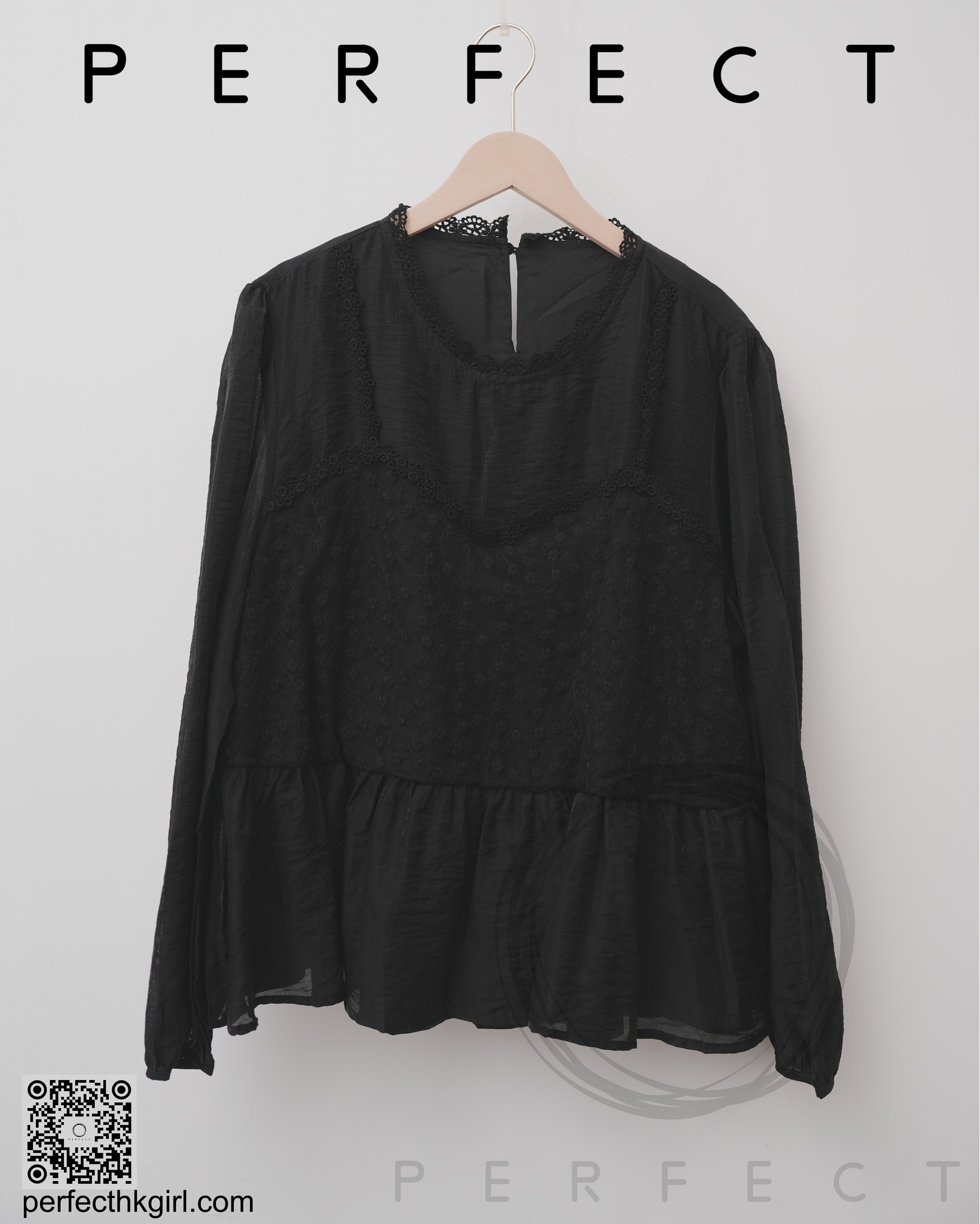 T0005_優雅假兩件文青喱士上衣（顯瘦黑）