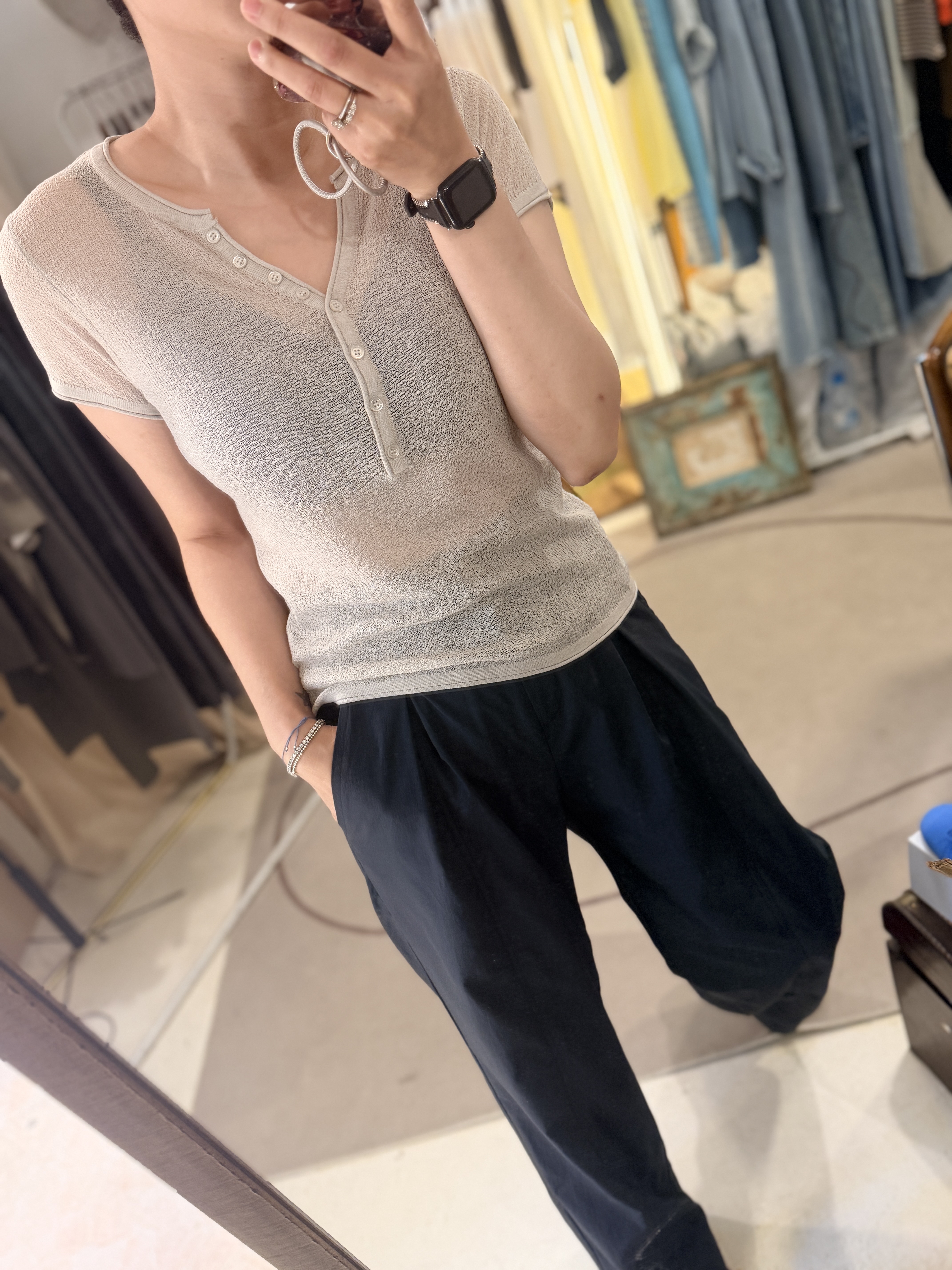 See-though top