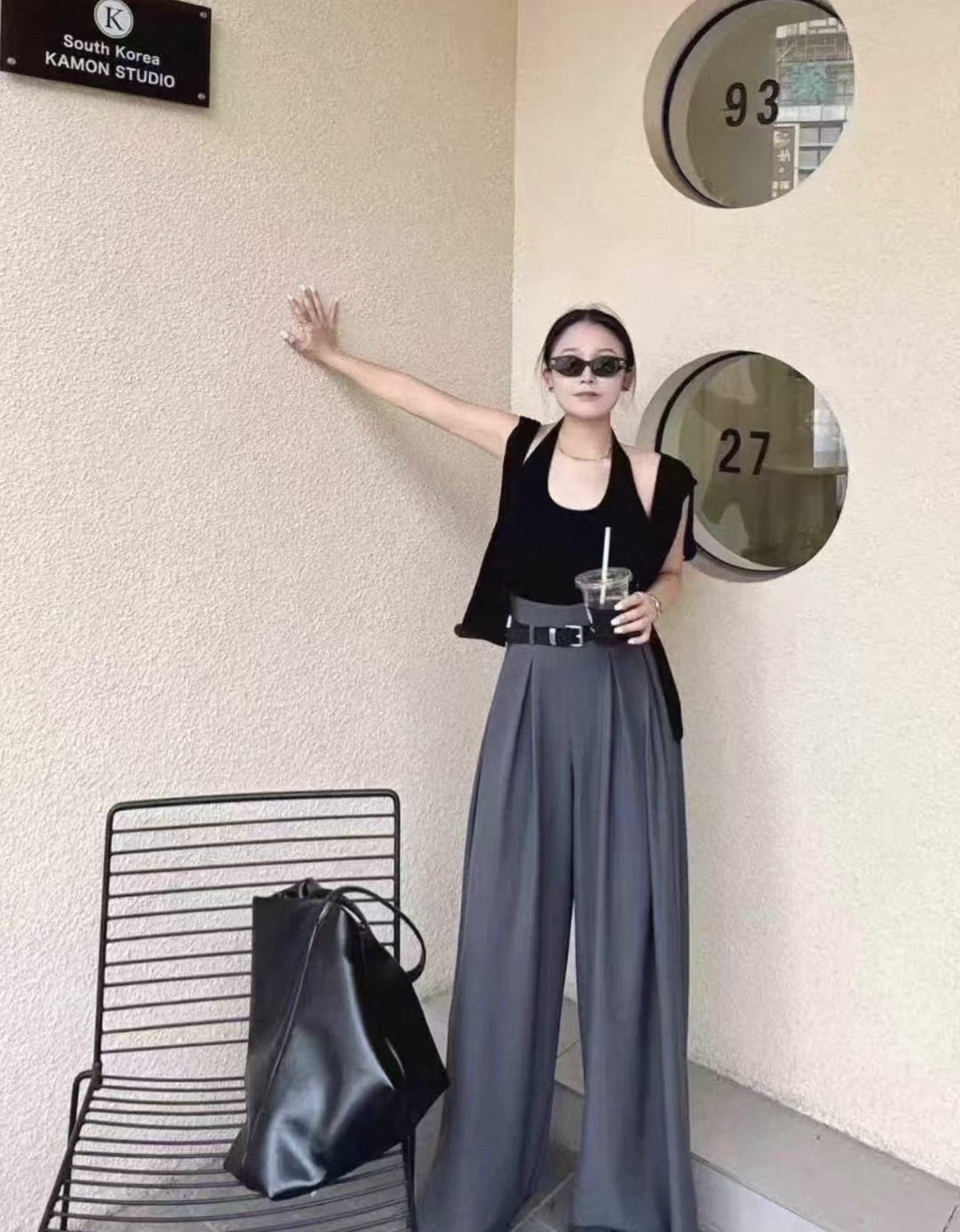 PT222西装韩版宽松裤