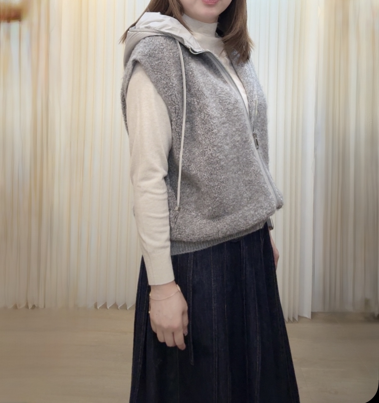 韓國連帽背心外套 M210 01Blu13320