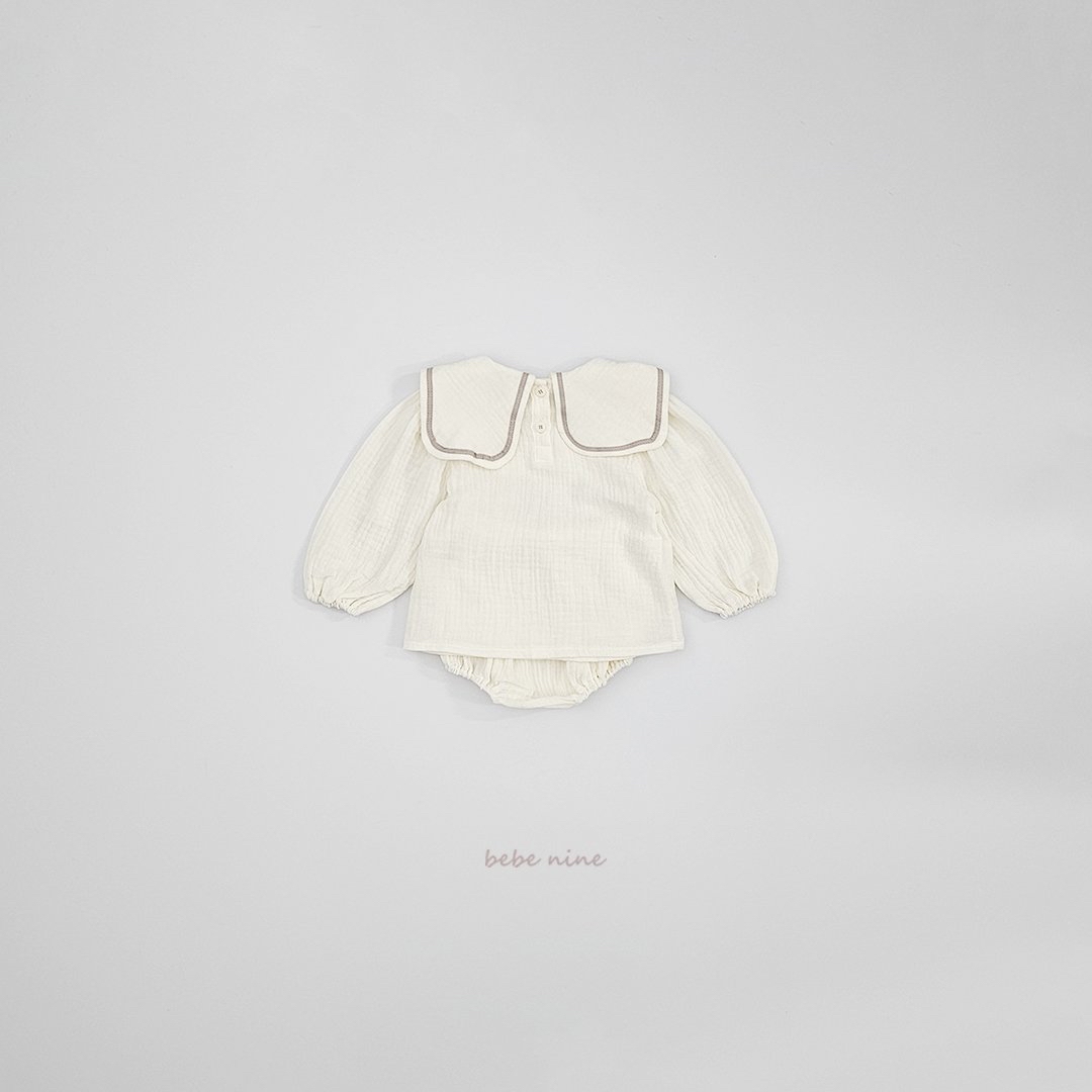 🌸預訂 韓國直送🌸🇰🇷Bebenine三色方型水手領上衣燈籠褲套裝