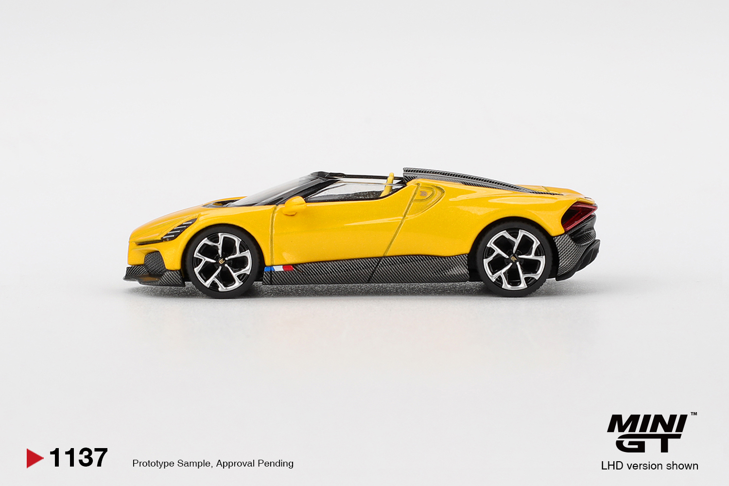 MINI GT 1137 Bugatti W16 Mistral Yellow MINIGT