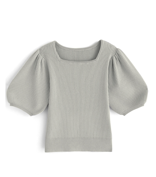 泡泡袖針織上衣 [kz257]