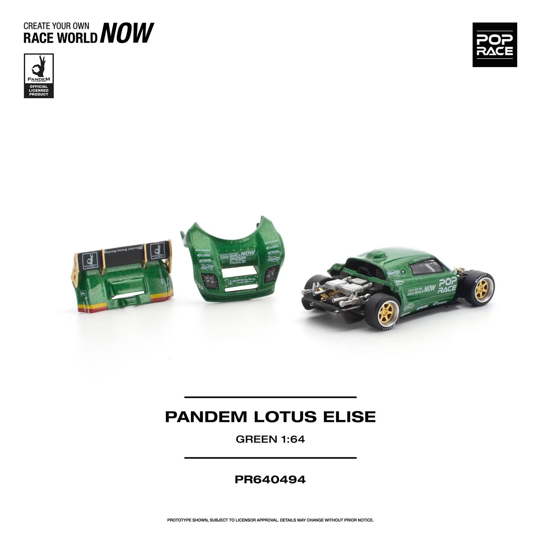 (預訂 Pre Order) Poprace (PR640494) Pandem Lotus Elise Green