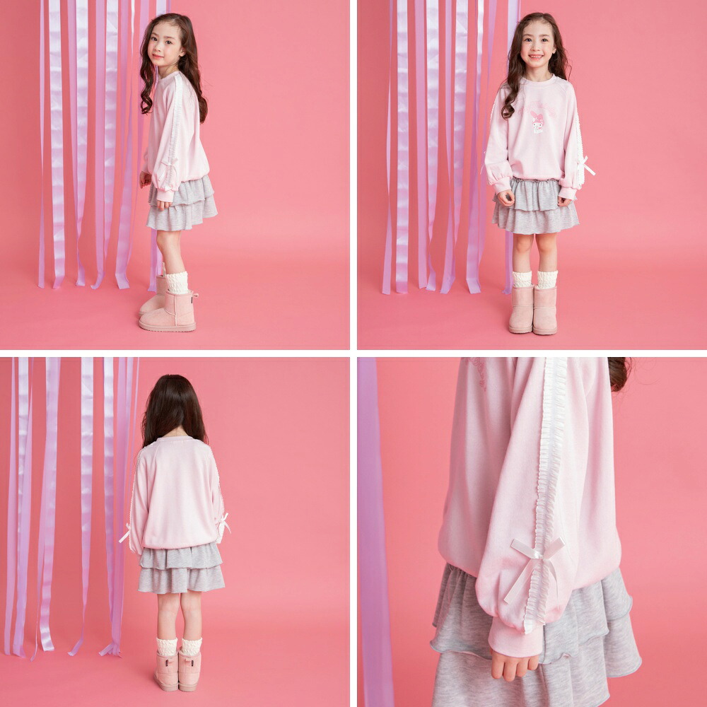 🆕【⭐訂購⭐】🇯🇵日本直送 🌀#Kuromi & #Melody 蝴蝶結蕾絲袖 衛衣［3款選］🌀 [ELJA-0280][261129]
