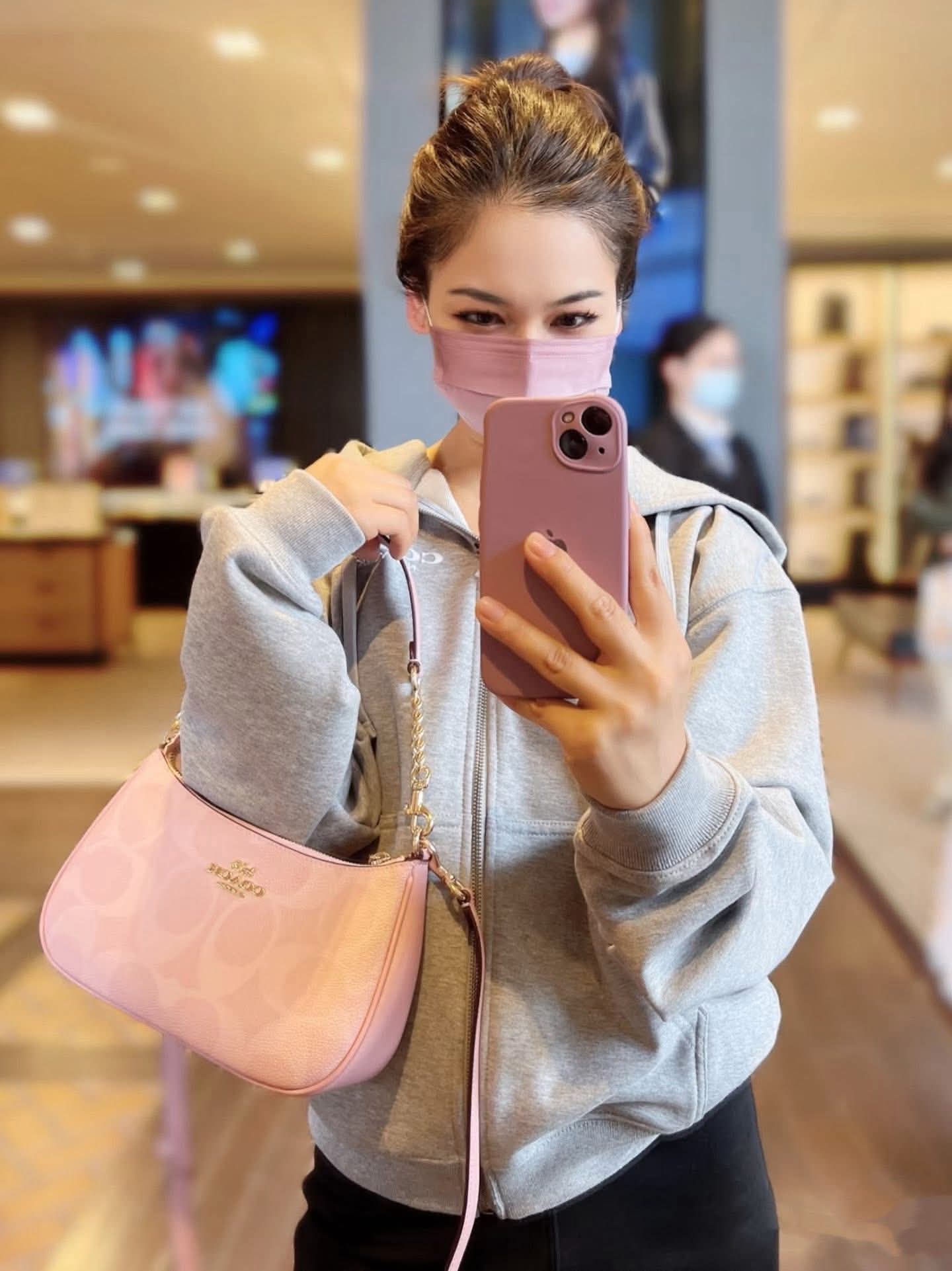 香港現貨-Coach Teri Shoulder Pink Bag
