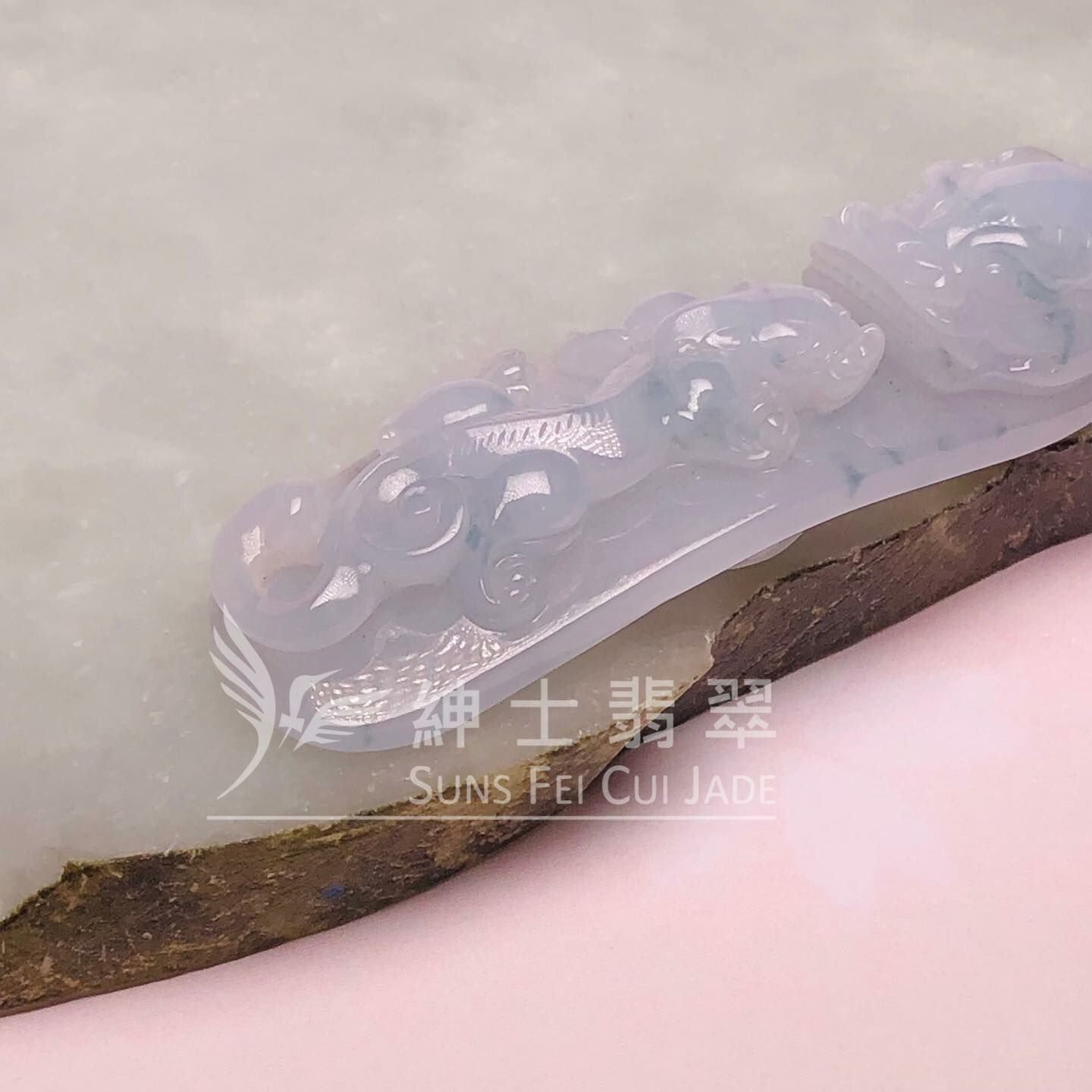 瓷底飄花龍勾 - 1