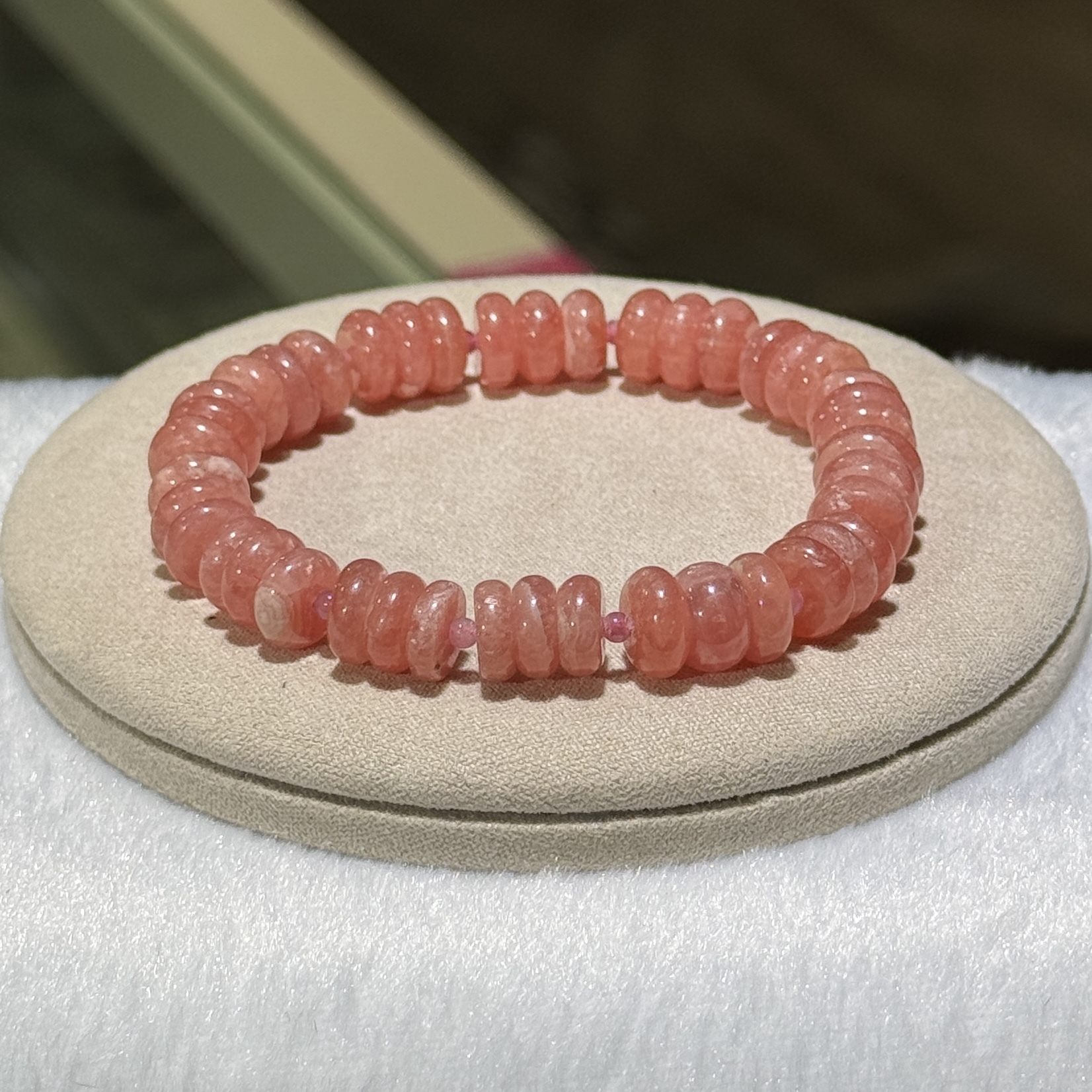 紅紋石盤珠手串 9 mm +/- (#01)