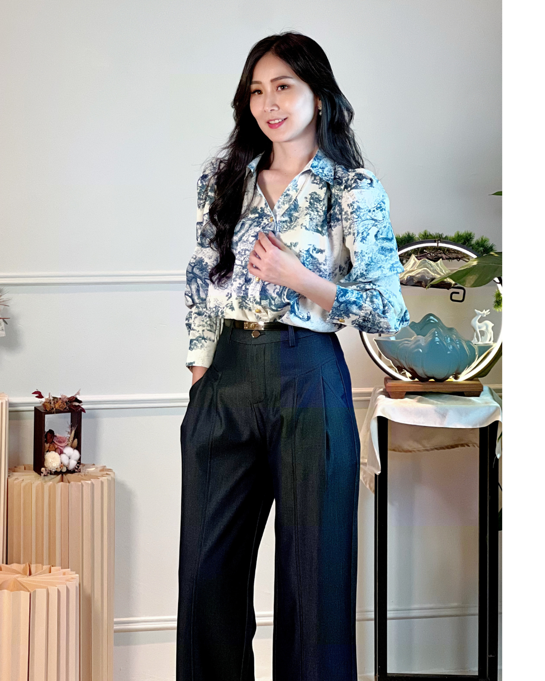 5111 Heloise Long Sleeve Chiffon Blouse