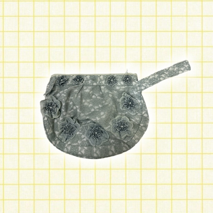 Beaded Lace Flower Pouch