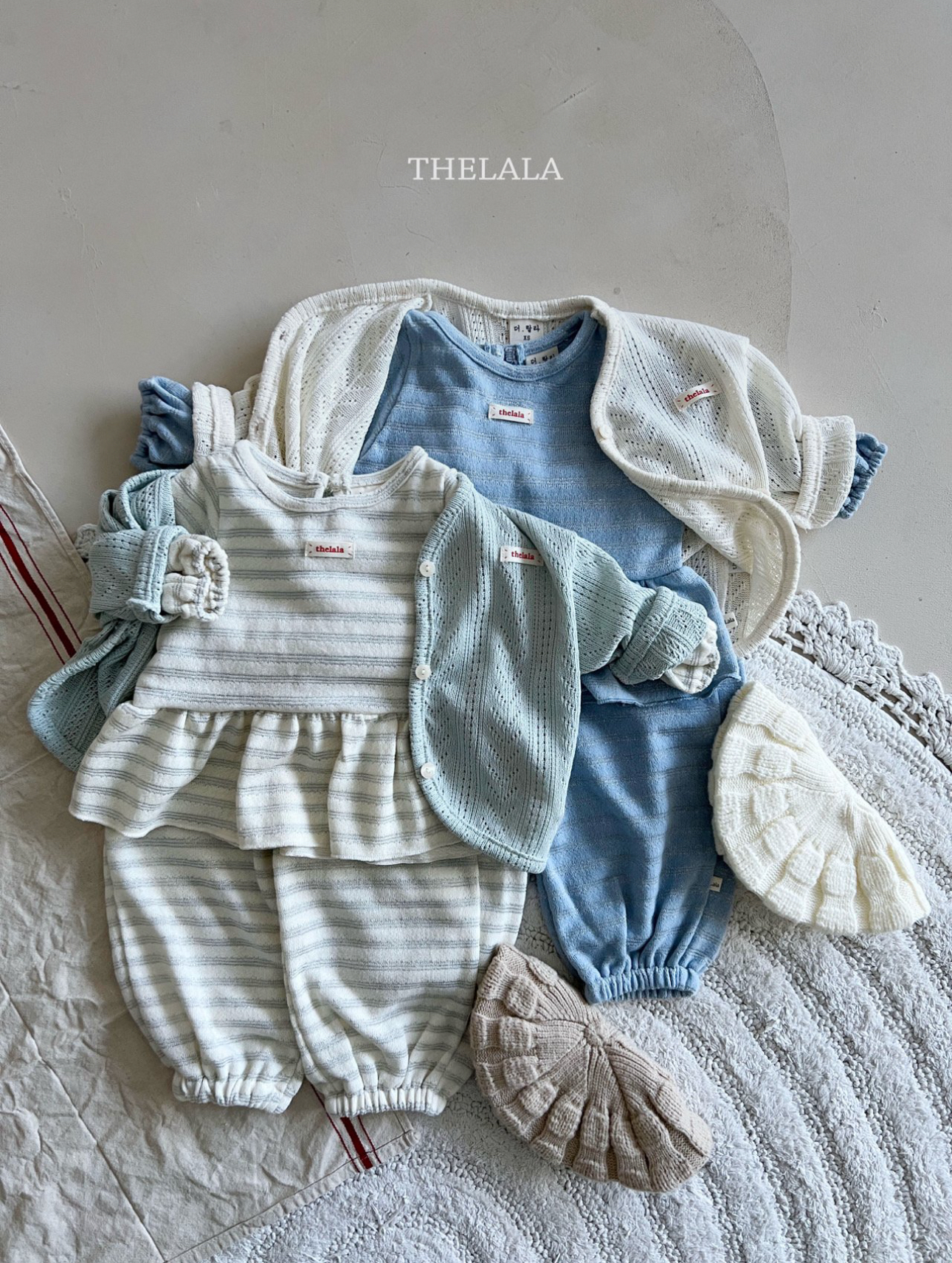 🌸預訂 韓國直送🌸🇰🇷THELALA三色輕薄標籤通花開襟外套