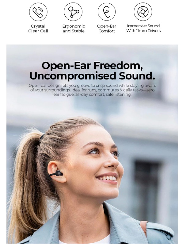 Havit OWS929 開放式（Open-Ear）夾耳式無線藍牙耳機