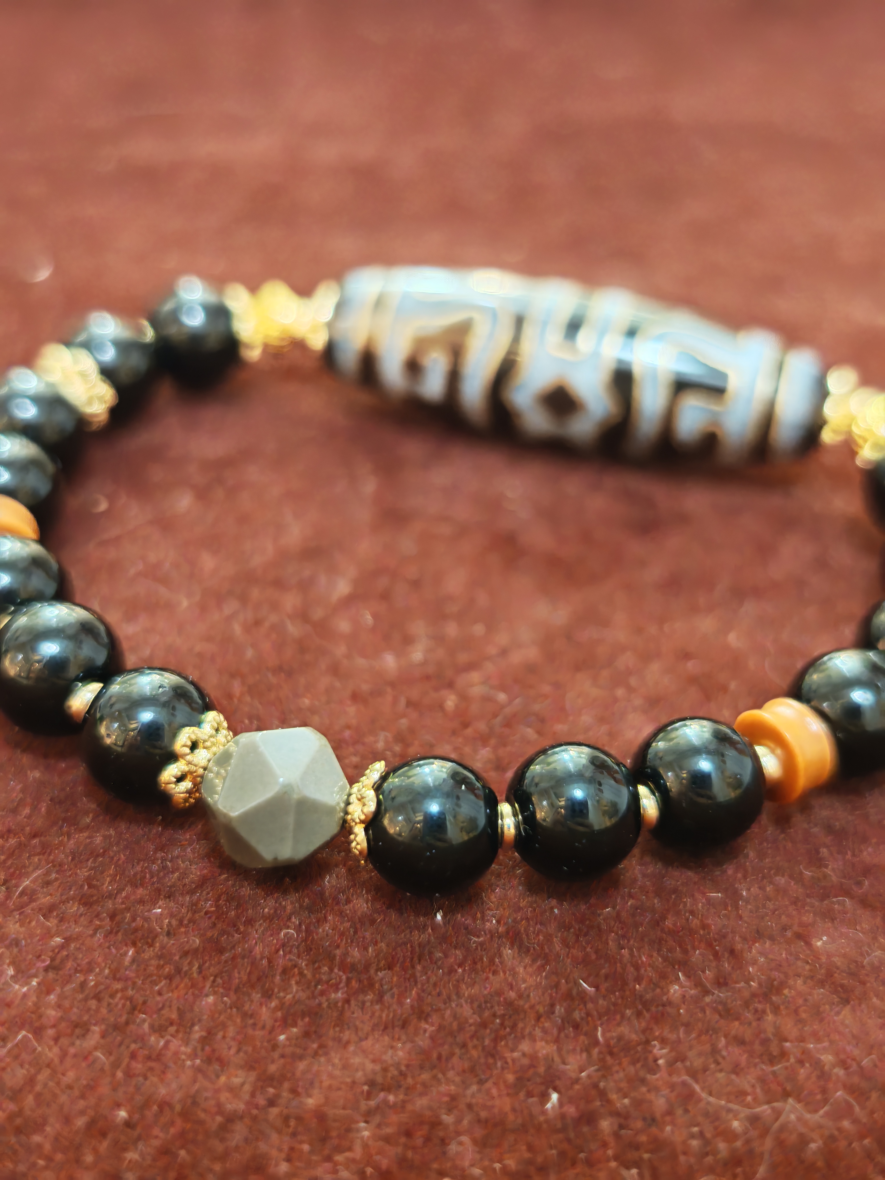 「措金蓮師法帽天珠」26042