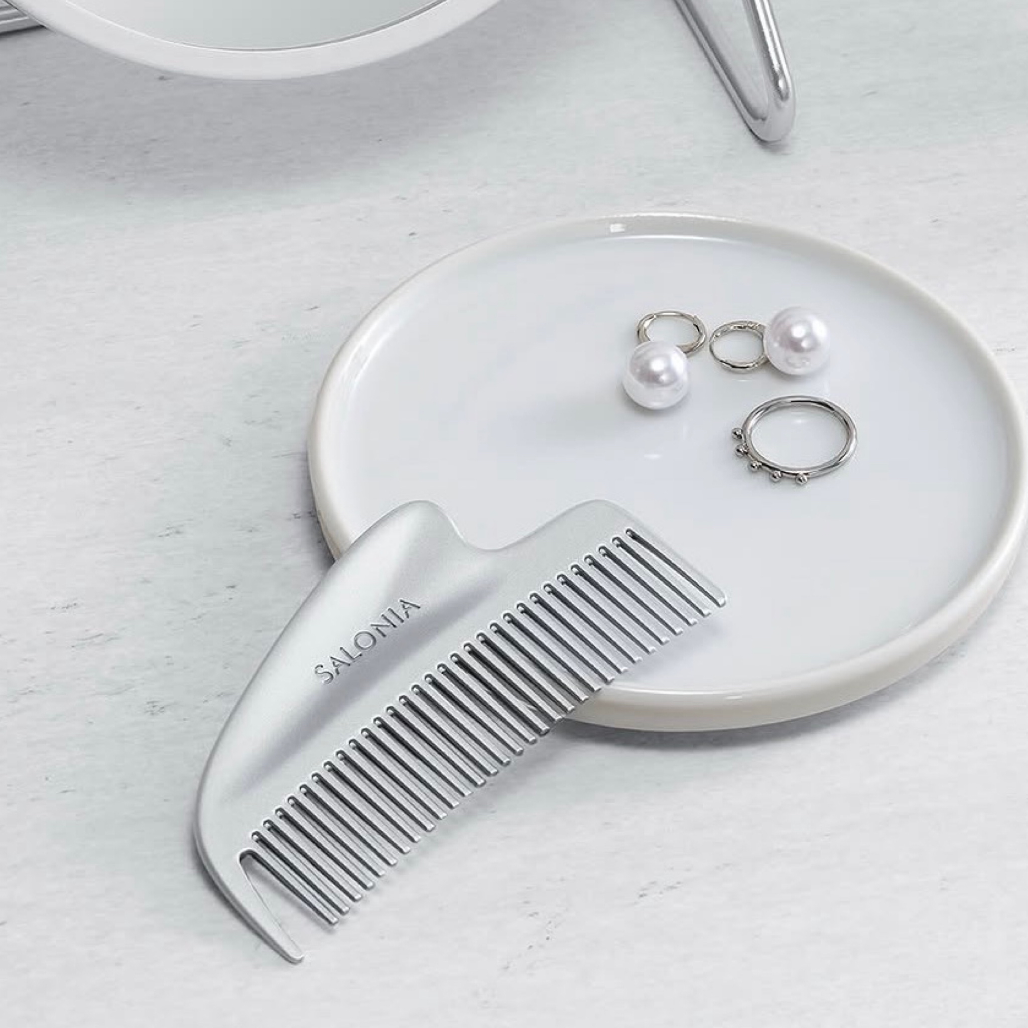 ［限時開團］🇯🇵日本美髮品牌Salonia Glossy Care Metal Kassa Comb 光澤護理金屬刮痧梳