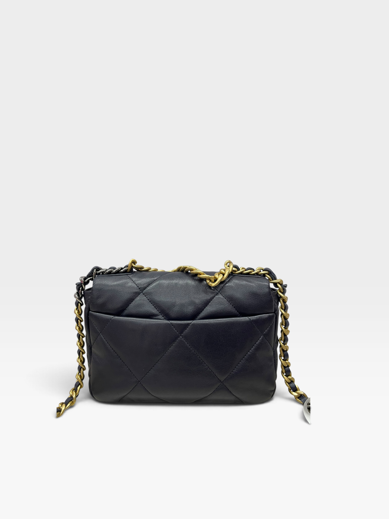 Pre-Owned CHANEL C19 Bag Navy Blue / Product Code: 092701