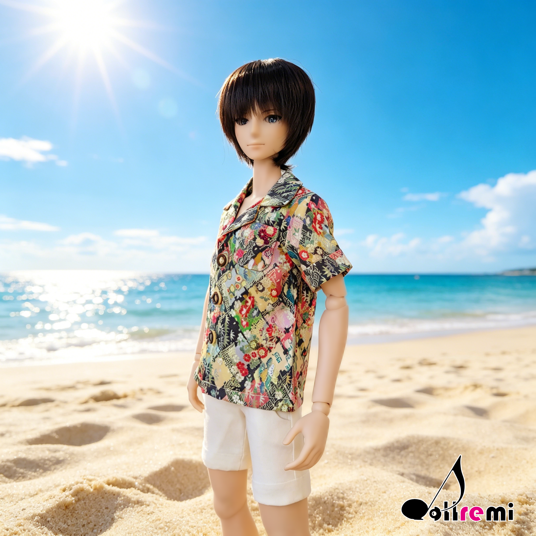 【dollremi】(DD0532A) 男裝花紋短袖襯衫 Men's Floral Short Sleeve Shirt