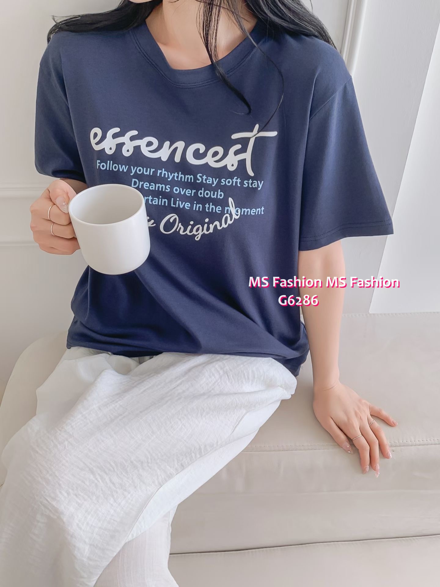 G6286 韓國🇰🇷靚字母print top