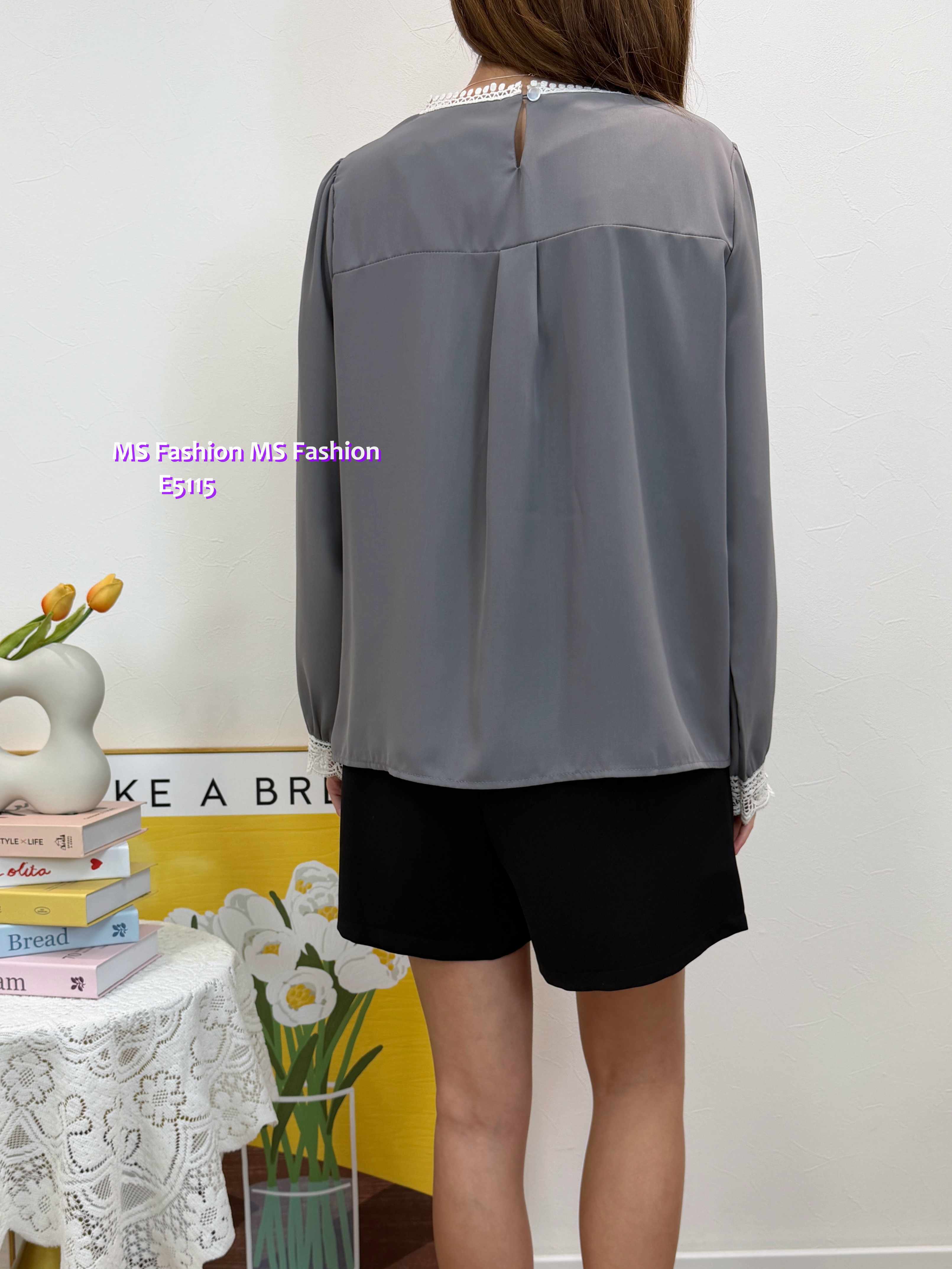 E5115 拼麻花lace top