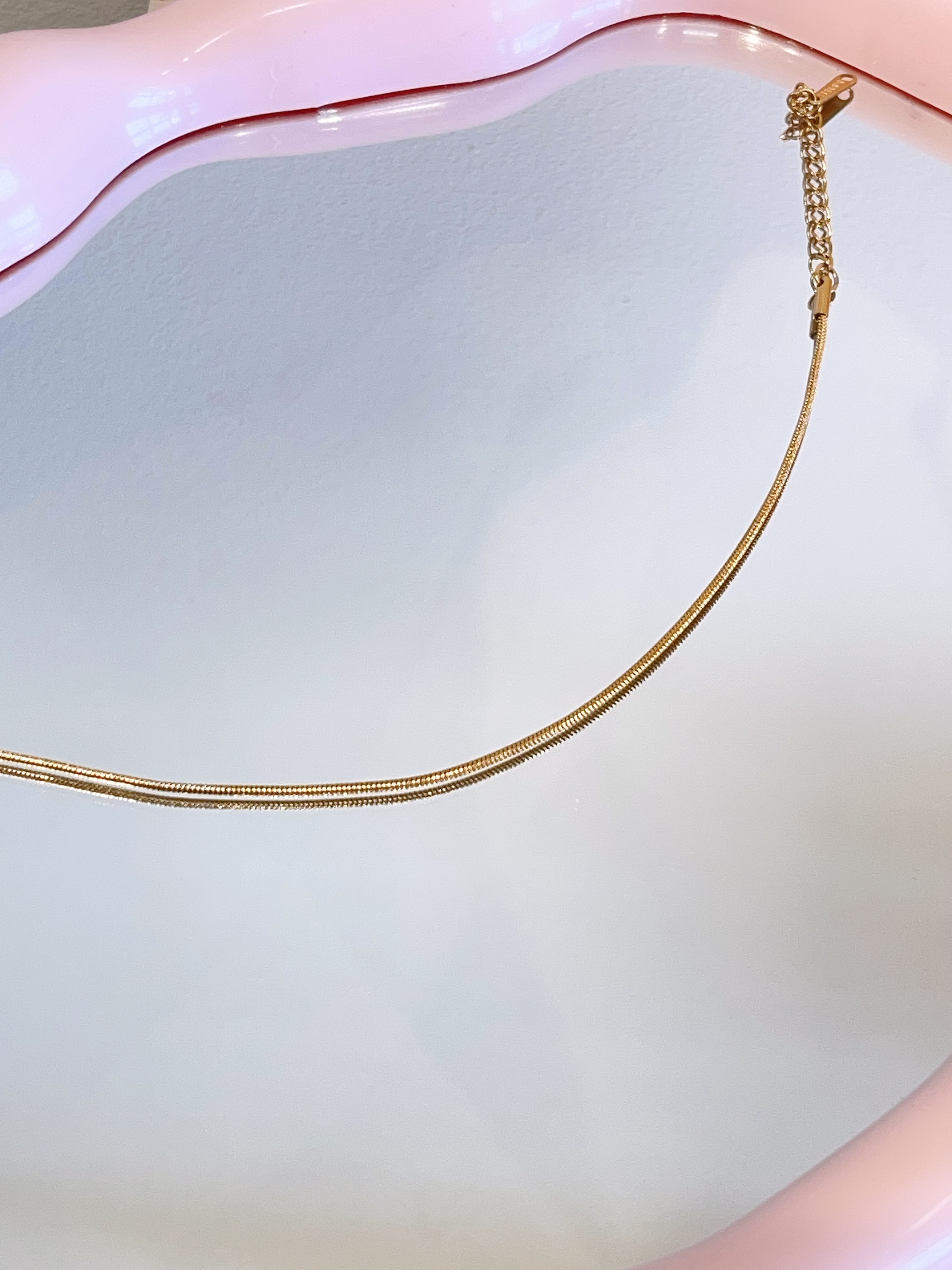 简约无吊饰钛钢脚链