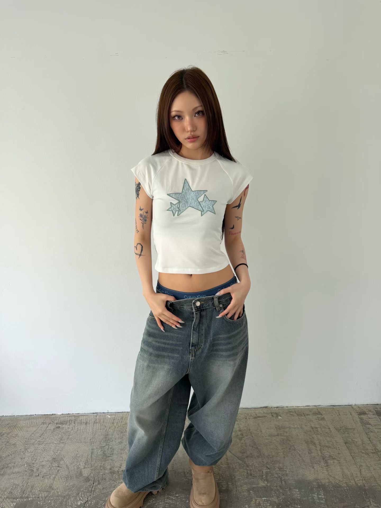 lace star raglan t-shirt
