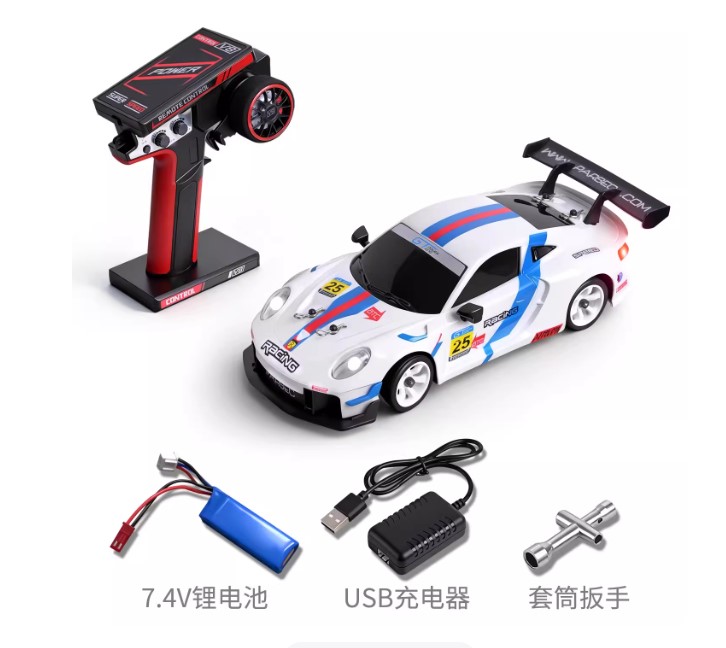 全新 ⚡ 偉力 WLtoys ⚡ 1:28 284191 白色飄移車 / 284019-A  藍色跑車 | 帶陀螺儀 | 帶車燈 | 2.4Ghz 遙控 | 4輪驅動 | 無段變速 | 金屬底盤 | 30km/h
