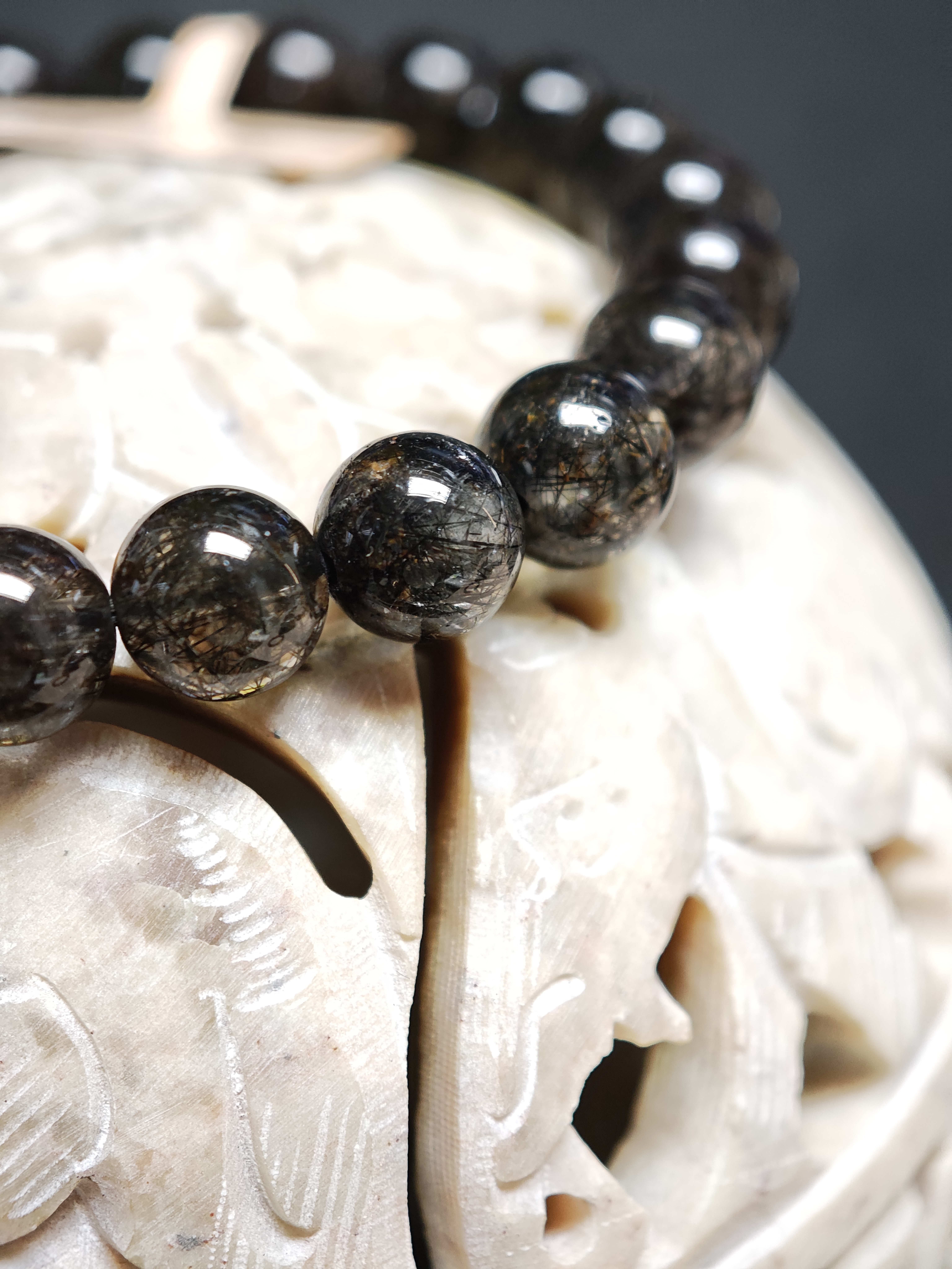 ✨新品水晶手串✨😊實物拍攝📷✨⚫滿礦黑髮晶🖤✨✨