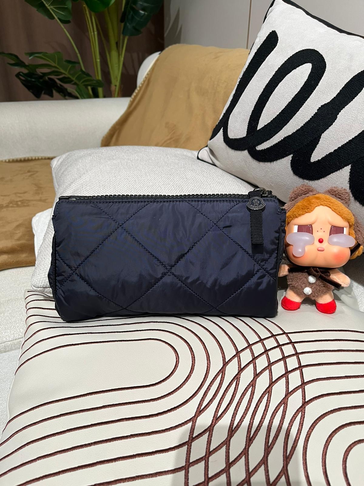 Moncler Navy Nylon Pouch 100%Authentic, 98%New