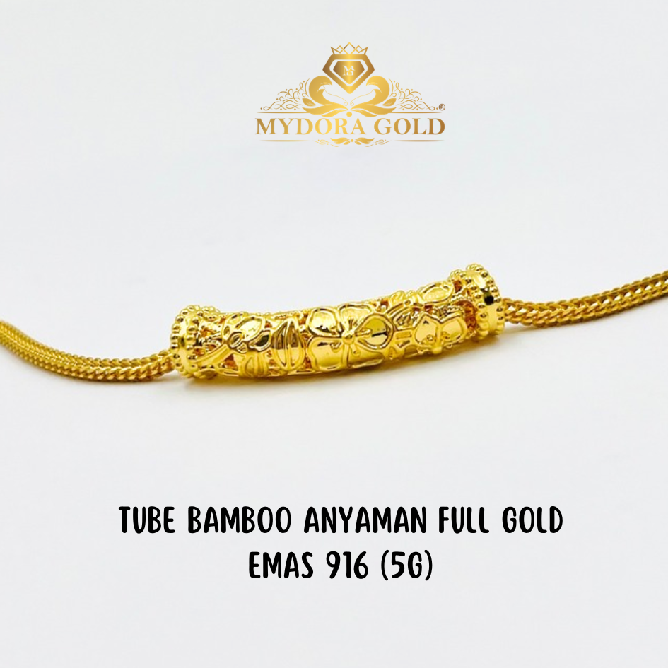 MYDORA Tube Bamboo Anyaman Full Gold (5G) l EMAS 916/22K
