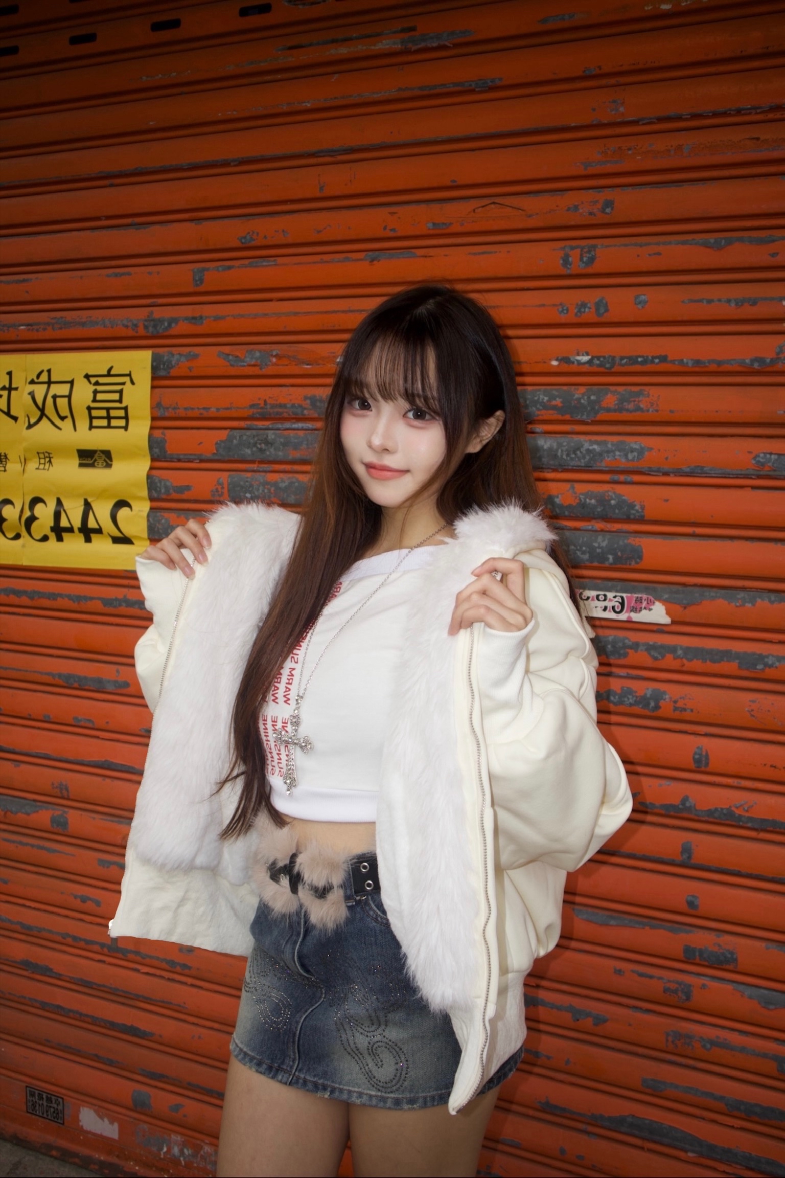 已售罄❌ 東大門秋冬毛毛帽厚毛款jacket （2colour）