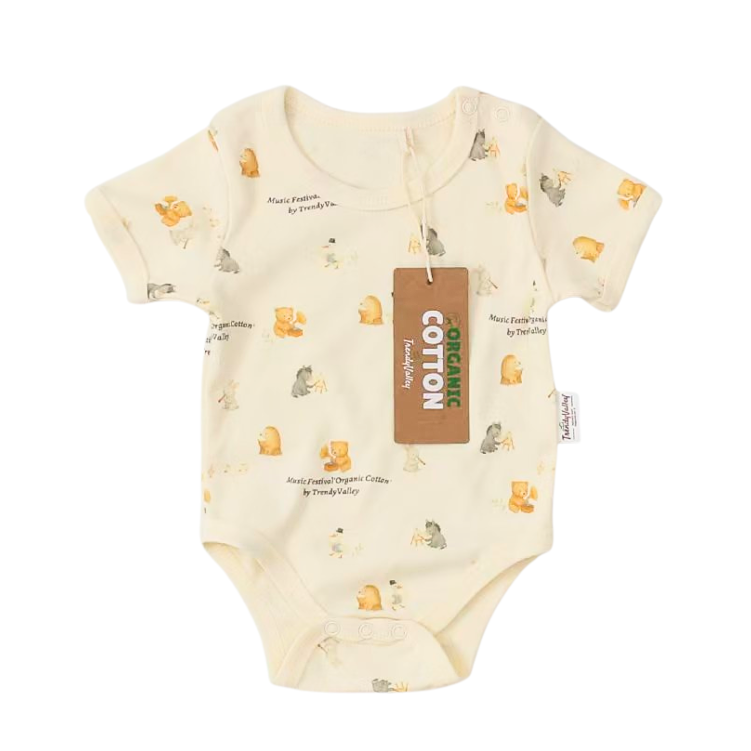 Trendyvalley Organic Cotton Short Sleeve Romper (FEASTIVAL SERIES)
