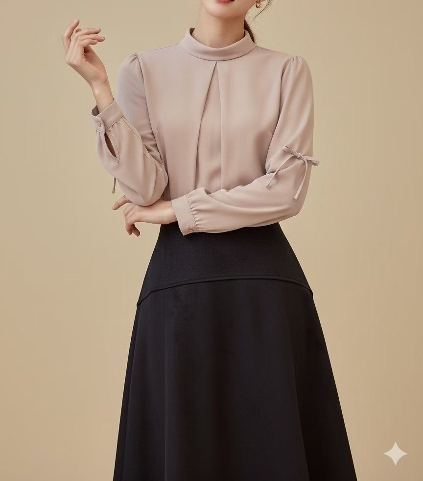 OL050 企領氣質雪紡Top