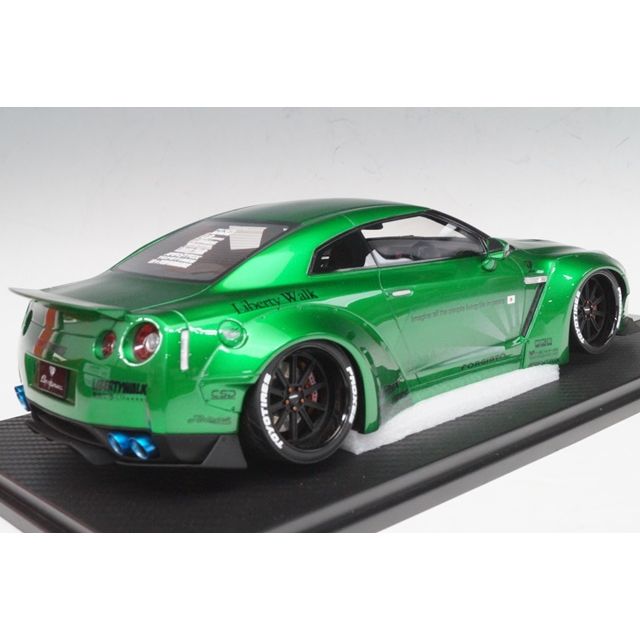 In-stock OM-1/18-LB-WORK NISSAN GTR R35 DUCKTAIL Candy Green | RC 