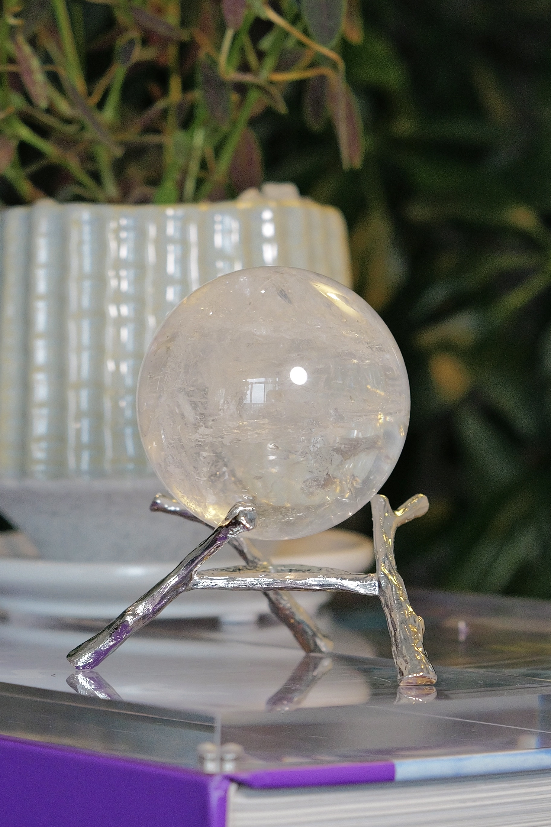 ༒6.5cm白水晶球༒ CQ.1160C2J-RA26*6JT