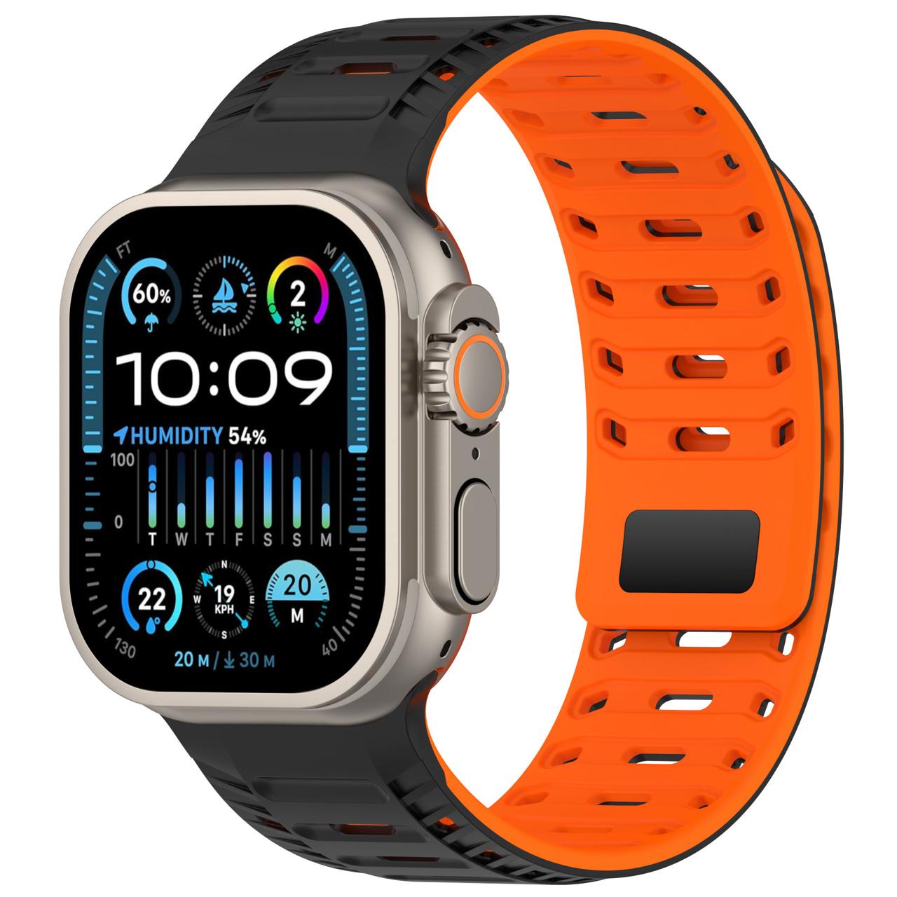 智能手錶帶 穿山盔甲磁吸矽膠