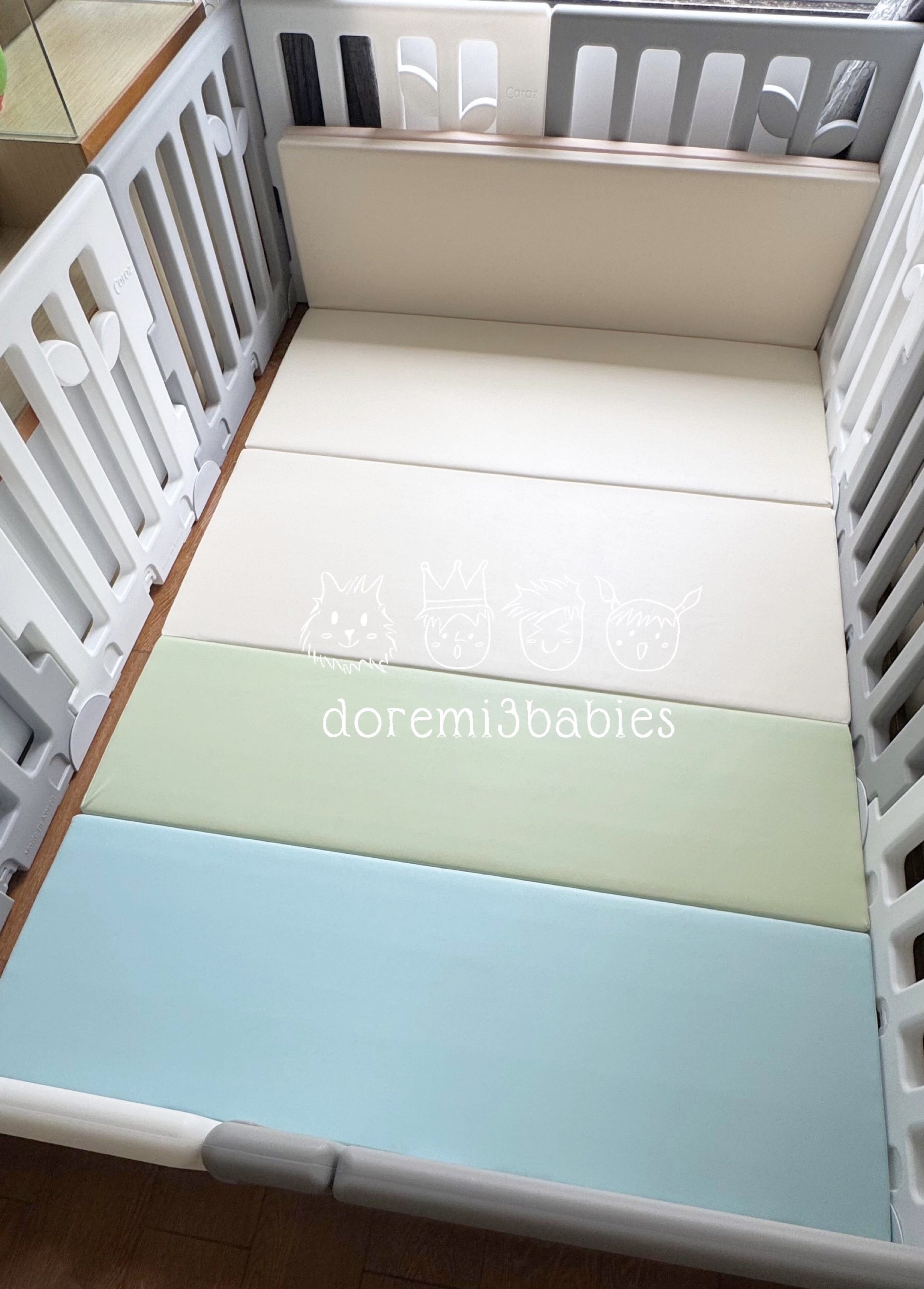 Caraz Multi Bumper 寶寶屋 - 用6摺地墊加配圍欄【送直型卡扣8個】 (預訂5-7日)