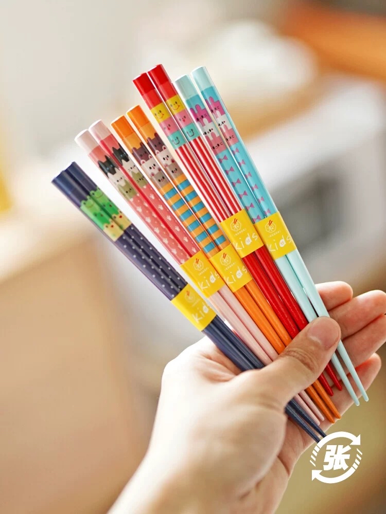 日本Kawai動物系列抗菌兒童筷子