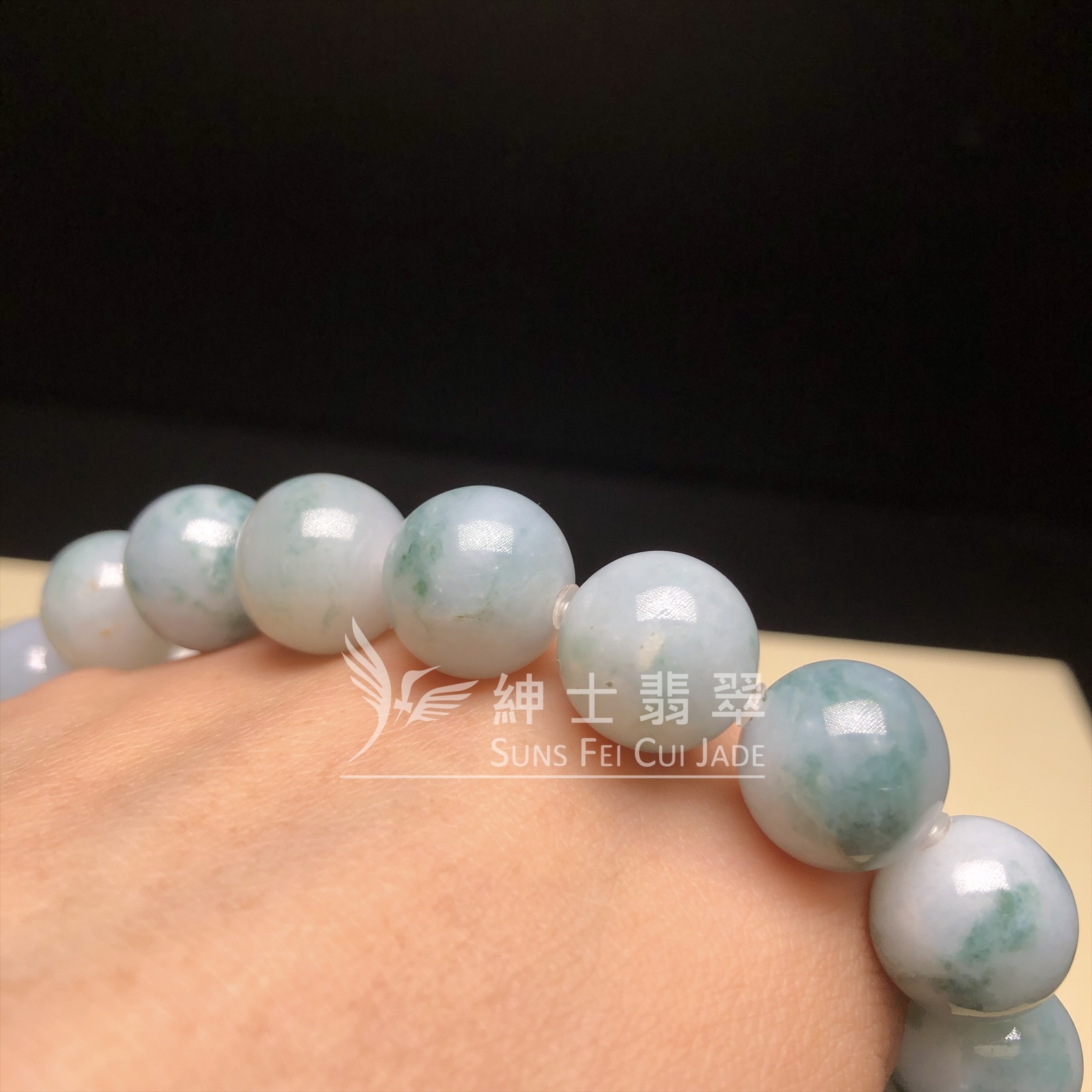 飄綠花手串13mm  CA00605