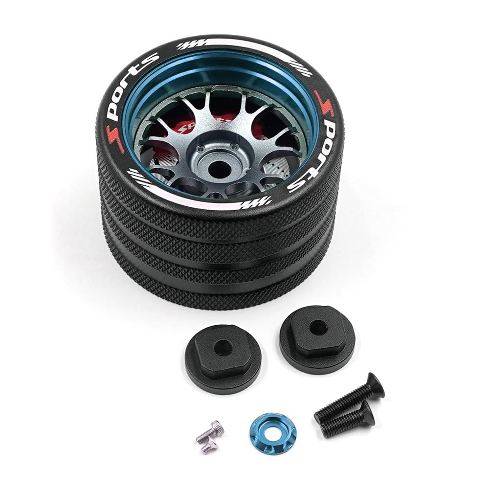 Slidelogy Sports Aluminum Transmitter Steering Wheel For Sanwa Futaba Flysky  SDY-0400BU