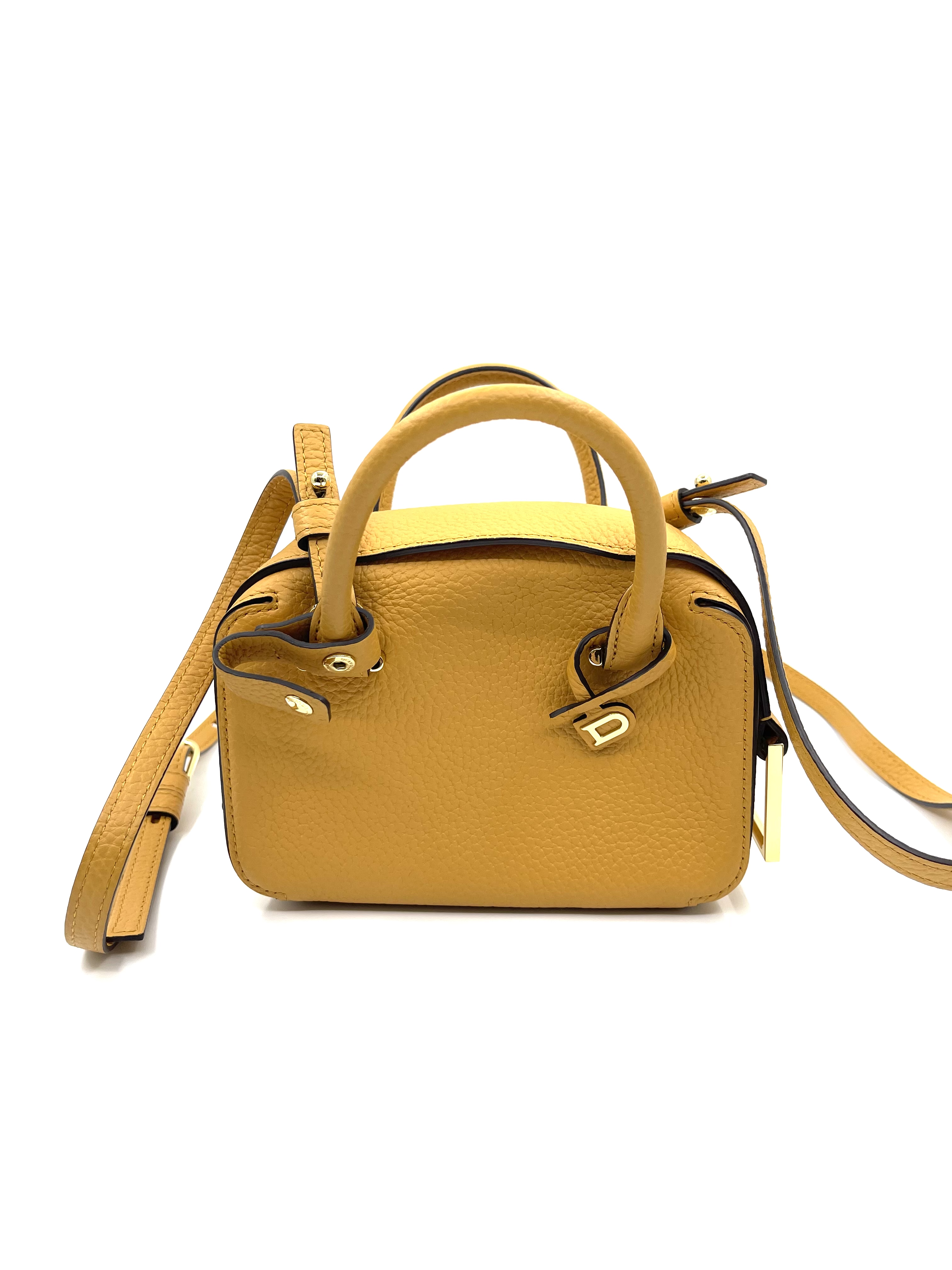 Pre-owned Delvaux Cool Box Nano in Taurillon Soft (Honey)