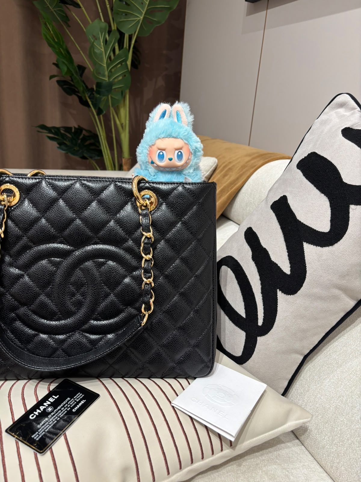 未使用品 Chanel GST Tote Bag 黑色荔枝牛皮金鏈 100%Authentic, unused未使用品 ✅收據✅20card✅Dust bag✅Box