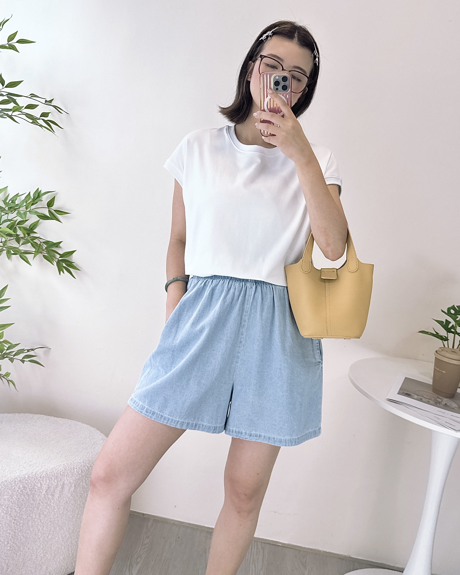 超薄夏日必備牛仔短褲 3色