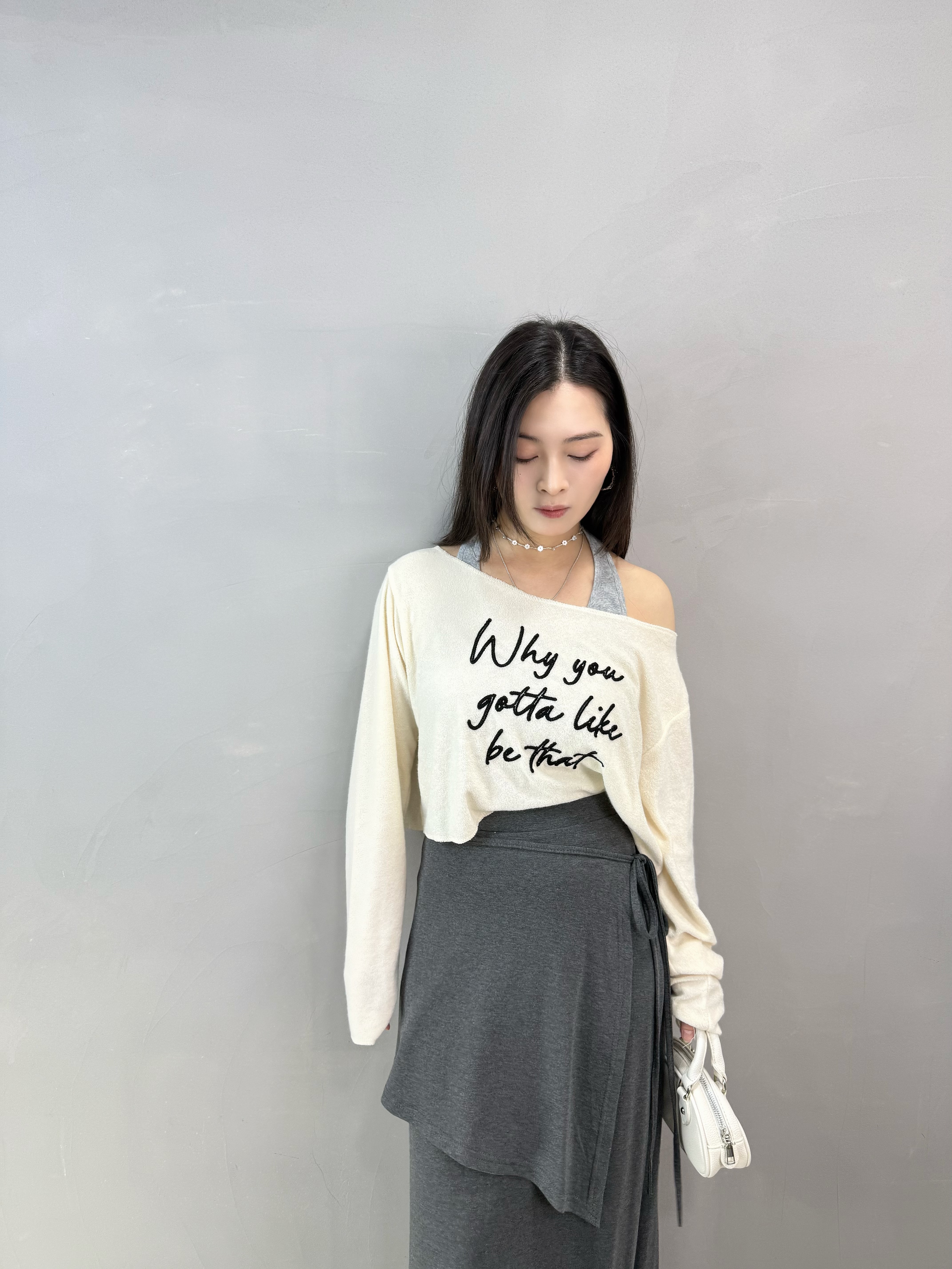 H82 刺繡毛巾Tee+背心Set 