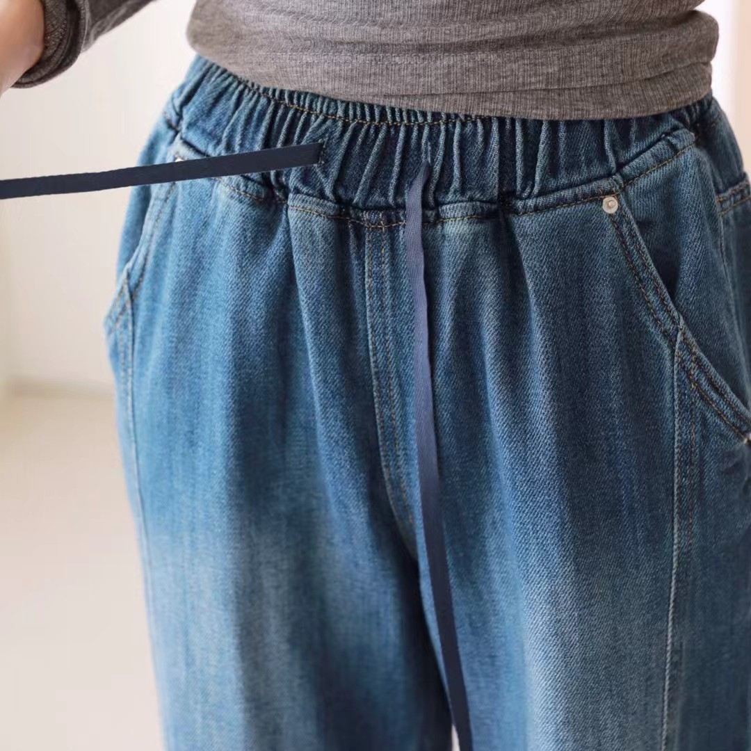 超軟熟牛仔闊褲 