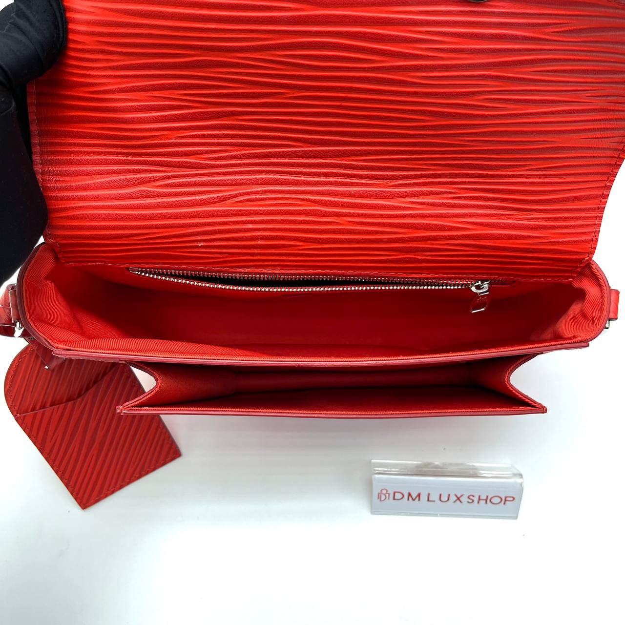 LV Red Epi Monceau Distorted Bag